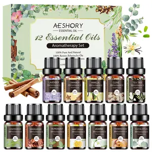 Essential Oils Set - 12 Pcs Aromatherapy Essential Oil Kit for Diffuser, Humidifier, Aromatherapy, Massage, Soap, Candle Making (5mL) Healthcare Wellness