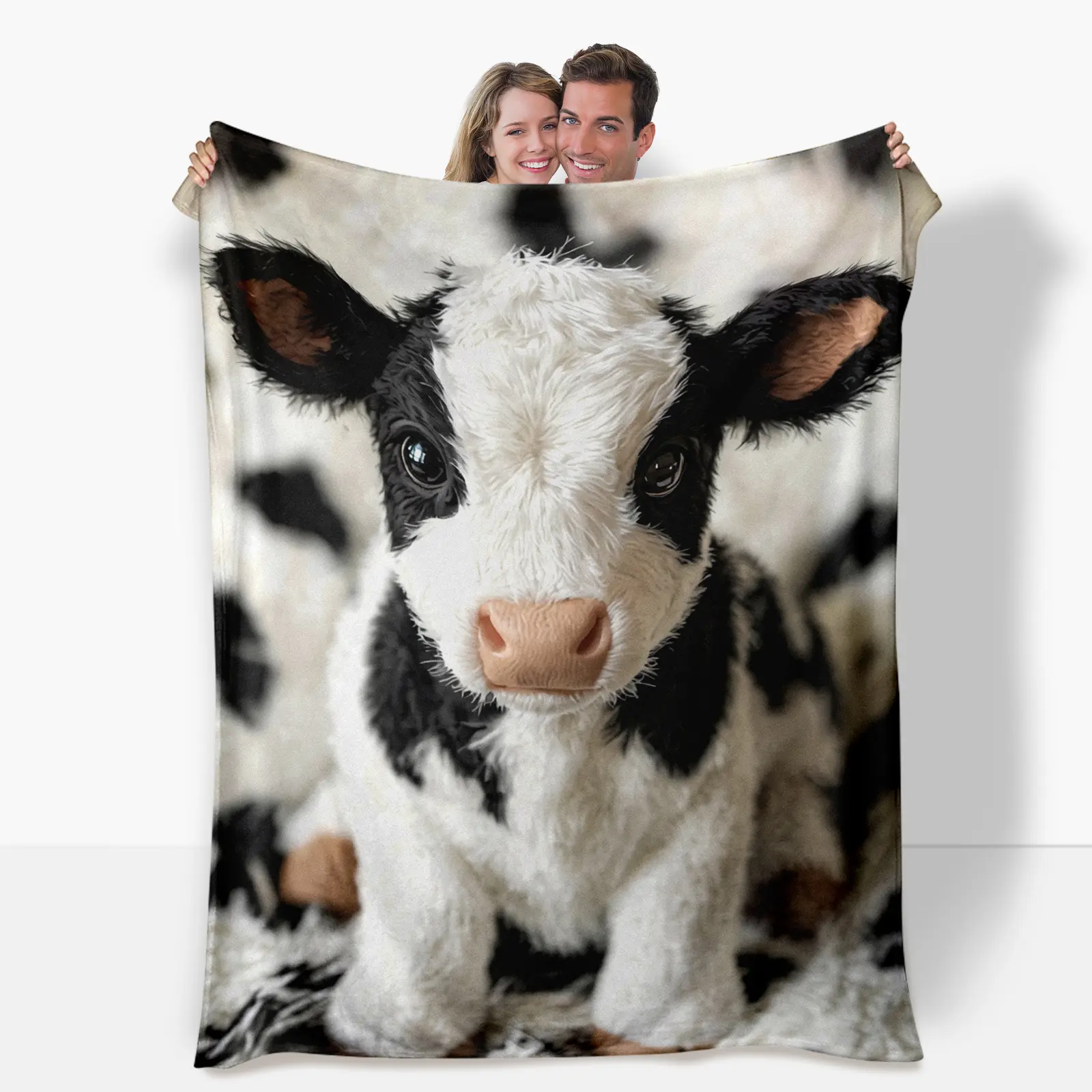 1pc Animal Theme Tufted Weave Flannel Fleece Blanket - Anti-Pilling, Soft Warm Polyester, Chunky Knit, Machine Washable, Multi-Size - For Sofa, Camping - Ideal Gift for Family, One-Piece