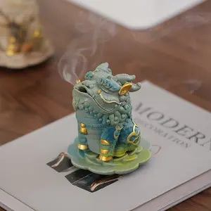 A28. Lucky Pixiu Incense Burner Zen Decor for Tea Table Tea Pet Creative Gift for Tea Lovers