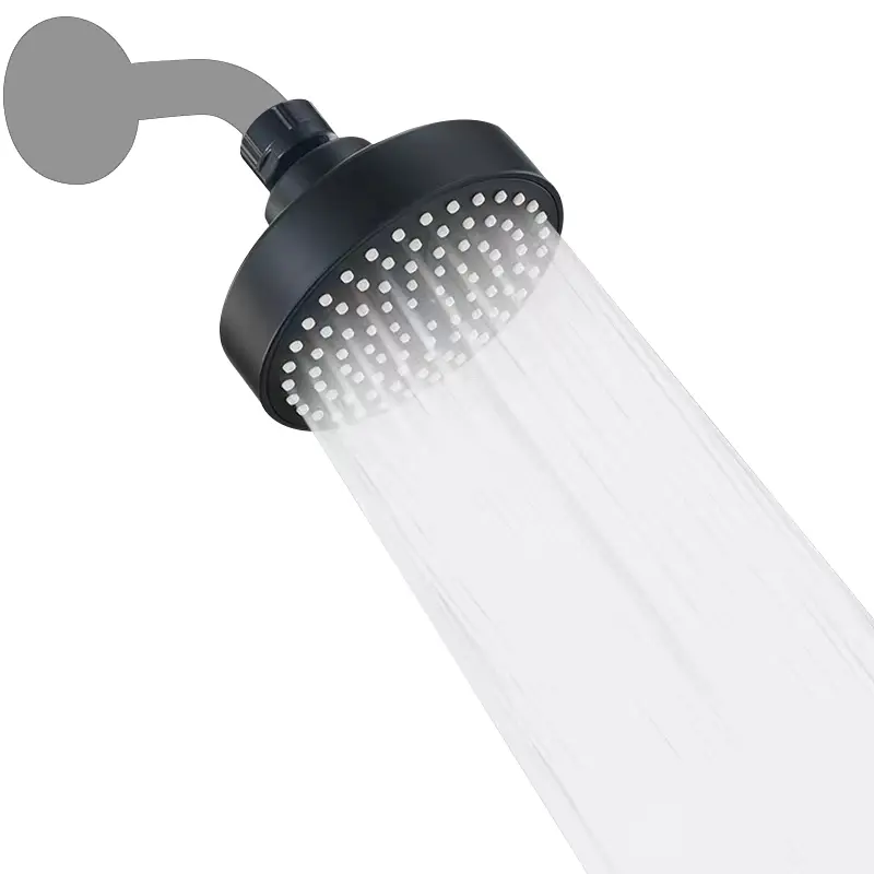 High Pressure Shower Head, High Flow Shower Head, Powerful Deluxe Bathroom Showerhead, Shower Fixtures, Strong Spray Stream, Universal Fit, Polished Finish, Wall Mounted, Shower Head Replacement