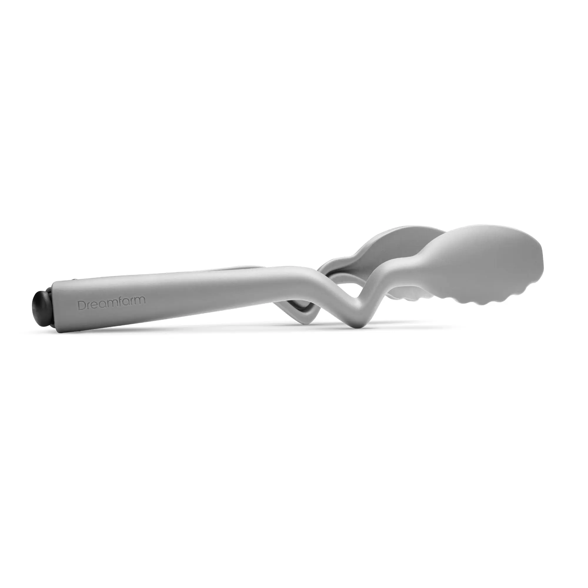 Dreamfarm Clongs Lite Nylon Kitchen Cooking Tongs with Click-Lock Open & Close - 10.5" Gray