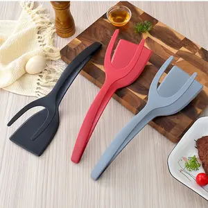 2-in-1 Silicone Turner and Spatula Tong - EggFlipper, Versatile Kitchen Cooking Tool for Eggs,Pancakes, French Toast & Omelets- KitchenUtensils, Kitchen Utensils Gadgets