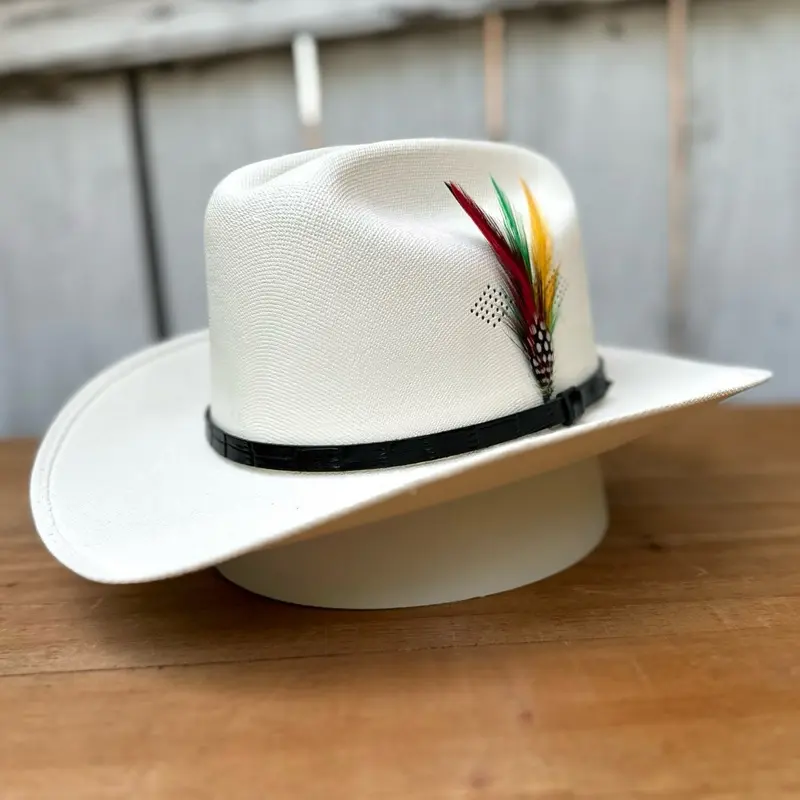 One-Size Baby Western Cowboy Hat with Decorative Feather | Made in Mexico