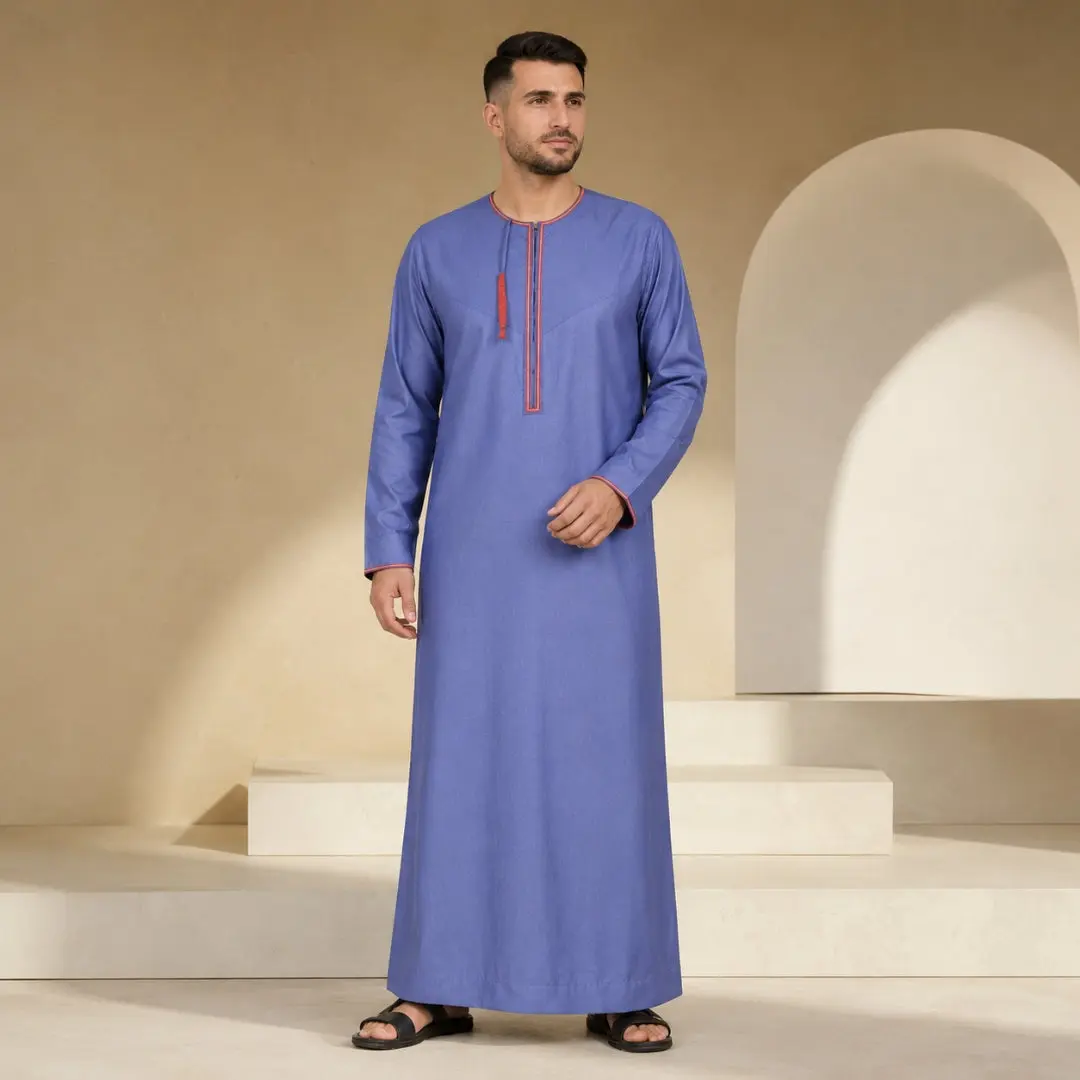 Zenith Steel Blue Omani Thobe – Men