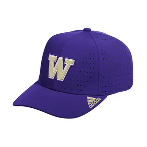 adidas Mens Washington Huskies Structured Adjustable Cap  - Purple