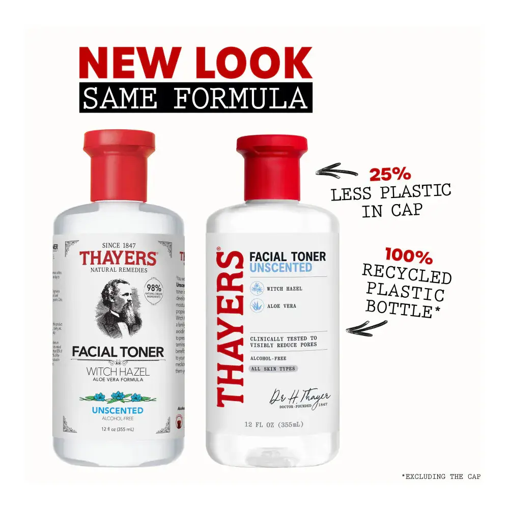Thayers Natural Remedies Witch Hazel Toner Alcohol Free Unscented – Facial Toner for Hydration, Pore Care, Soothing & Balanced Skin, Gentle Daily Skincare
