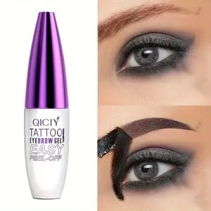 Easy Peel-Off Eyebrow Gel - Waterproof & Sweatproof, Long-Lasting Black or Brown Tattoo Tint, Film Forming, Medium Coverage for All Skin Types eyebrows  gel Cosmetic Makeup easy  peel  off  eyebrow  gel