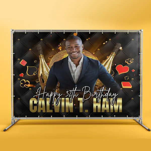 QuickCopy2 Custom Birthday Backdrop for Memorable Celebrations - Personalized Party Decor Photography & Videography Enhancement Banner Decoration