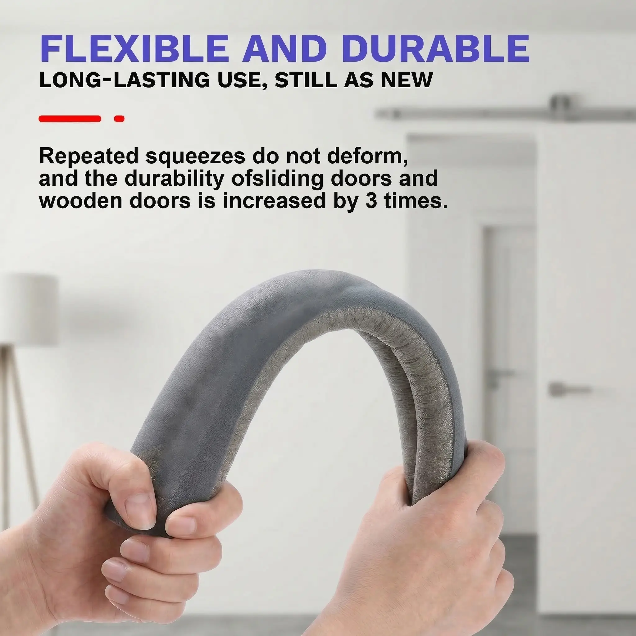 Self-Adhesive Door Bottom Sealing Strip for Home - Soundproof Draft Blocker, Windproof Stopper, Anti-Cockroach, Durable Long-Lasting, All Seasons Fit for 30-36" Doors, Quick Easy Installation, No Complex Tools Needed, Door Sweeps