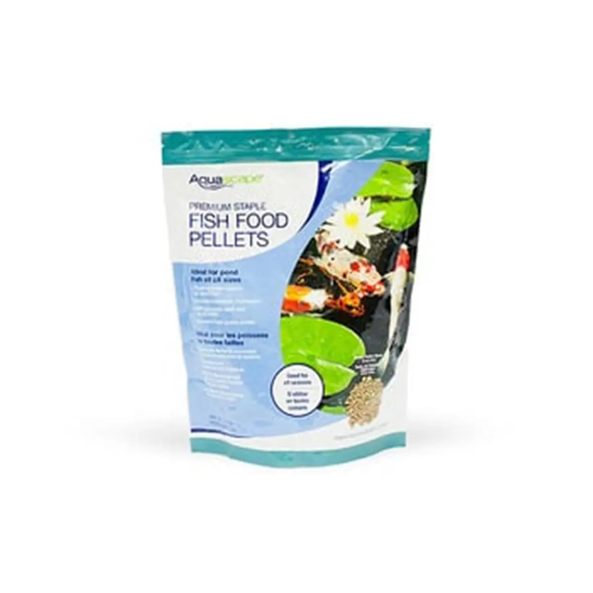 Aquascape 81051 Premium Vitamin-Enriched Staple Mixed Pellet Food - 1kg, Quality Ingredients, Probiotics for Digestive Remedy, Waste Reduction, Growth Optimization, Ideal for Medium Specimens Feeding