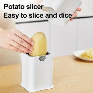 Multi-Function Stainless Steel Vegetable Slicer Shredder for Home Use Fast Vegetables and Fruit Cutting, Includes Potato, Carrot, Cucumber, and French Fry Chopper, Potato Fry Cutter