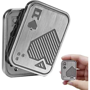 001 ZC Fidget Toys Adults, EDC Metal Fidget Slider, Magnetic Poker Push Card, Sensory Toys for Anxiety ADHD Autism, Cool Fidgets for Teens Boy, Small Magnet Toys for Stress Relief Gifts