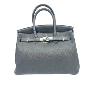 Pre-owned HERMÈS Hz7 Black Birkin 30 in Cowhide