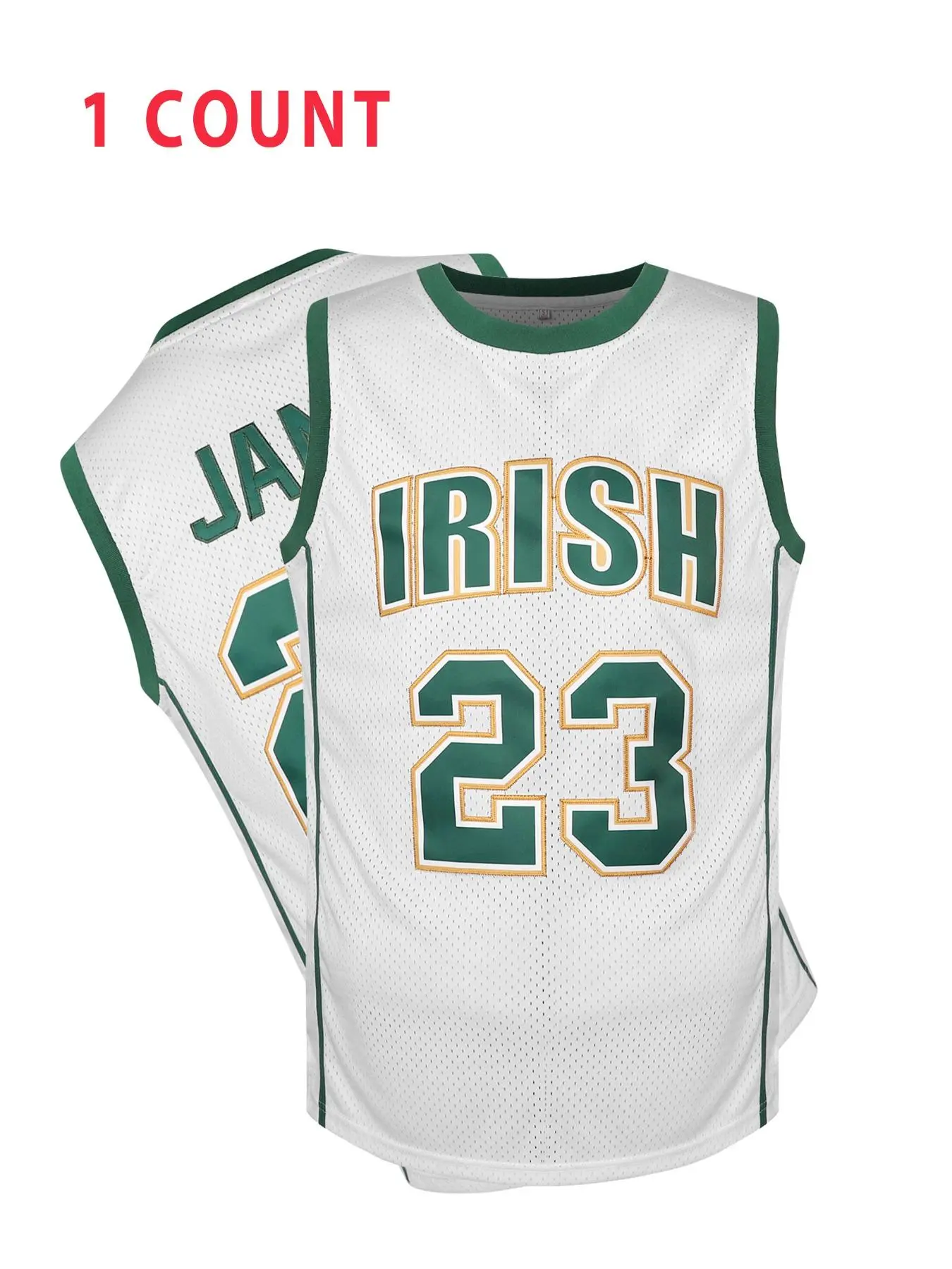 Men's Letter & Number 23 Embroidery Basketball Jersey, Quick Drying Breathable Basketball Vest, Basketball & Football Jersey for Men, Sports Jersey, Sports Tops, Sporty Jersey, Basketball Wear, Embroidered Basketball Jersey