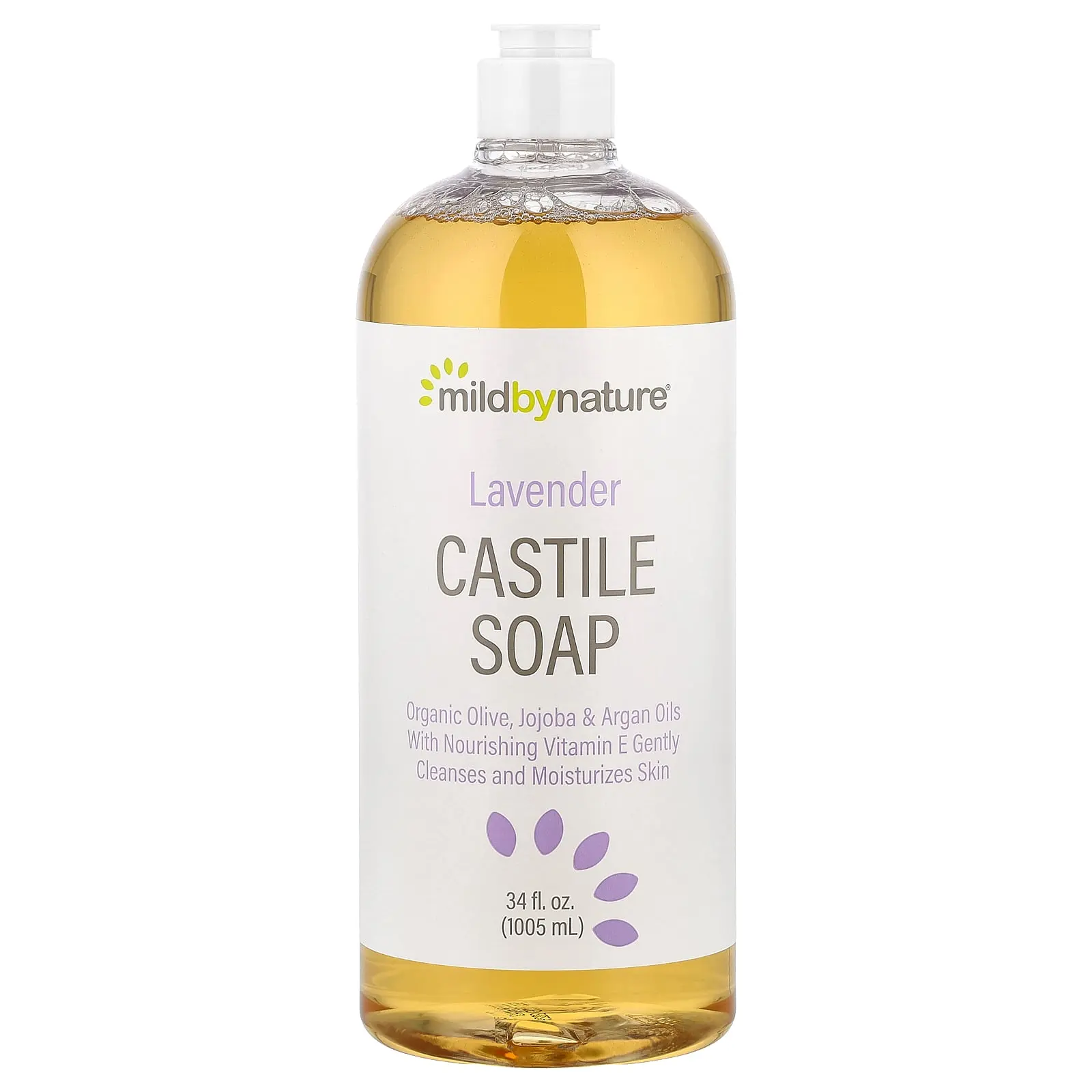 Mild By Nature Castile Soap, Lavender, 34 fl oz (1,005 ml)