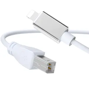 Lightning to MIDI Cable USB 2.0 Cable Lightning to Type B OTG High Speed Cord Interconnections Converter MIDI Keyboard, Audio Interface, USB Microphone, 5FT