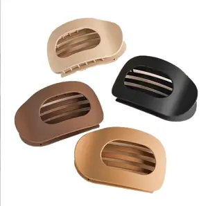 Seamless Matte Hair Clip Set - Minimalist Leopard Print Shark Clip & Daily Back-of-Head Duck Bill Clip Hair Accessories Everyday Use