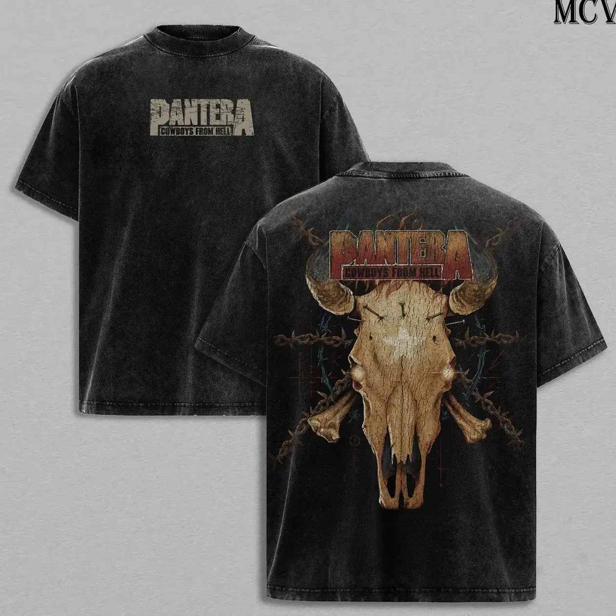 Vintage Pantera Cowboys from Hell Tee – Pantera Vintage Washed T-Shirt, Hoodie & Sweatshirt | Groove Metal | Heavy Metal | Defining 90s Metal Album Music Graphic Tee | Heavy Cotton Unisex Oversized Streetwear Top AD6