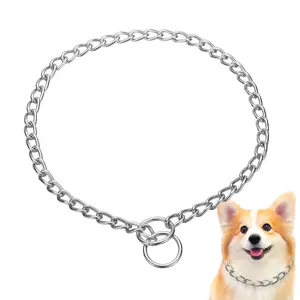 PETAXCELL Dog Chokers Collar, Chokers Chain for Dogs Metal Slip Link Training Heavy Duty Puppies Collars Adjustable 23.6in 3mm, (Silver)Intended for Small / Medium / Large Pet