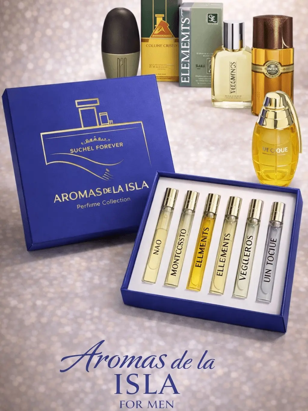 SUCHEL FOREVER Aromas de la Isla Men's Fragrance Multi-Pack Gift Set