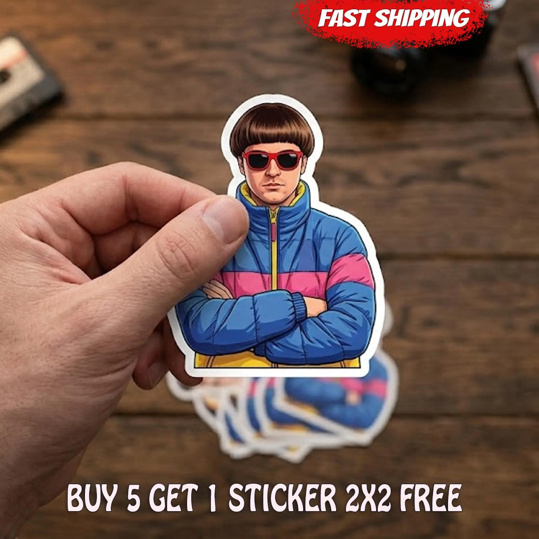 Tribute Vinyl Sticker for Indie Music Fans | Waterproof Retro Decal