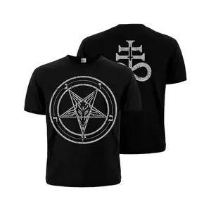 Double Sided Baphomet Pentagram T-Shirt Leviathan Cross Occult Symbolism