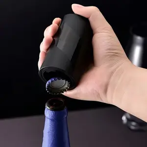 Personalized High-End Stainless Steel Bottle Opener, Automatic Bottle Opener, Magnetic Cap Catcher, Push-Type Beer Opener, Home Bar Kitchen Utensils Gift for Men