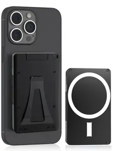 Magnetic Card Holder Magnetic Phone Case Wallet ID Card & Credit Card Holder for Phone Convenient Magnet Case Wallet Money Clip Pull Out Metal Wallet Can accommodate 12 cards Phone Accessories