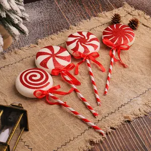 4pcs 13.8 Inch Christmas Tree Candy Pendants, Festive Holiday Party Decorations, Party Decoration Supplies, Perfect for Home & Room Decoration, Window Display
