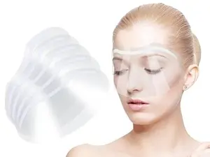 50 Pcs Shower Face Eye Shields, Eyebrow Shower Shield Visors, Eyelash Extensions Shower Face Shield, Microblading Makeup Protector Face Cover Shield for Hairspray Salon Eyelid Aftercare