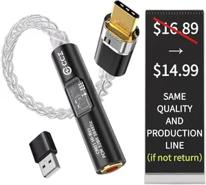 2026 Latest USB C DAC Audio Adapter with Headphone Amplifier, USB C to 3.5mm Audio Adapter for Wired Headphones, Hi-Res Type C DAC Compatible with iPhone 15, Android, Laptop & Tablet