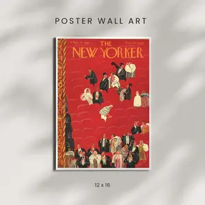 Vintage New Yorker Theatre Poster  Art Print – Classic Wall Art with 1940s Glamour