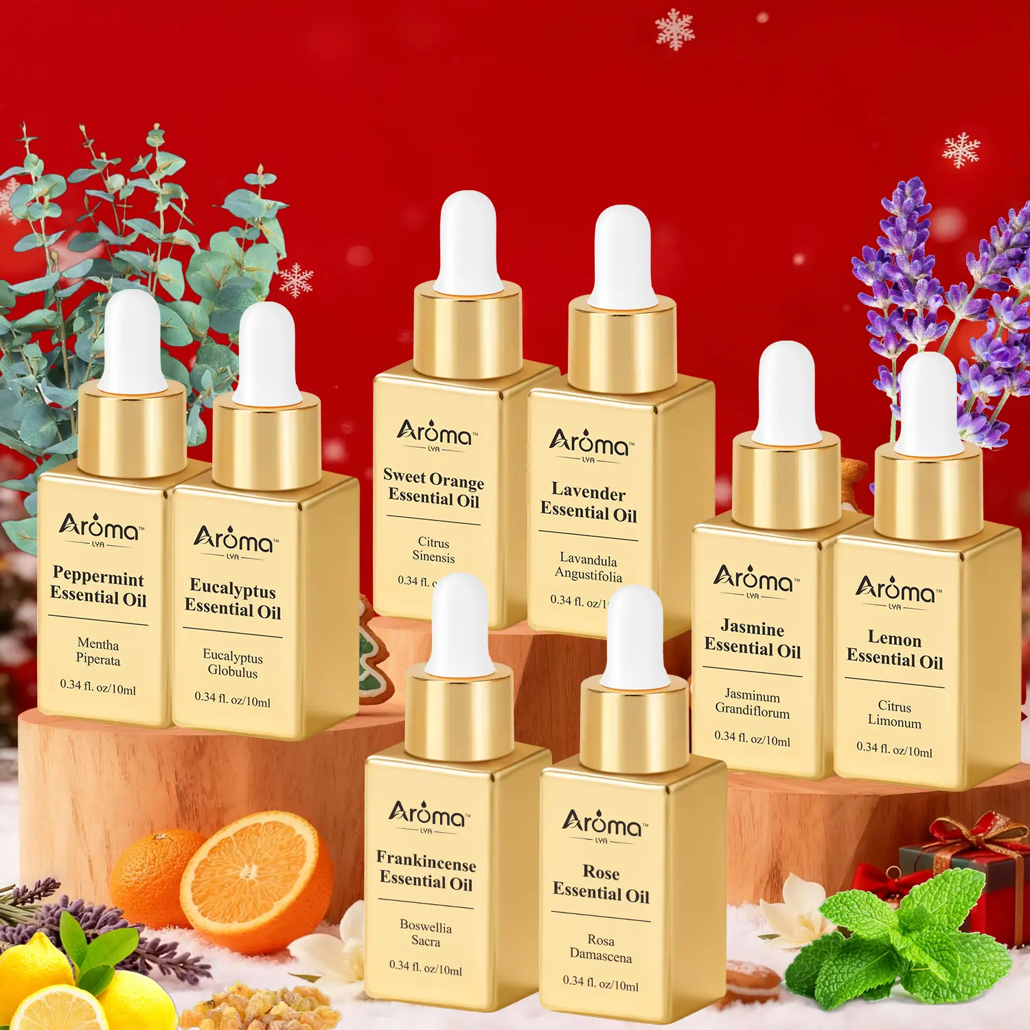 Plant Essential Oils 10ml Lavender, Peppermint, Rose, Jasmine Long-lasting fragrance For Home Care, Fragrance, Humidifiers, Difusors & Aromatherapy Oils