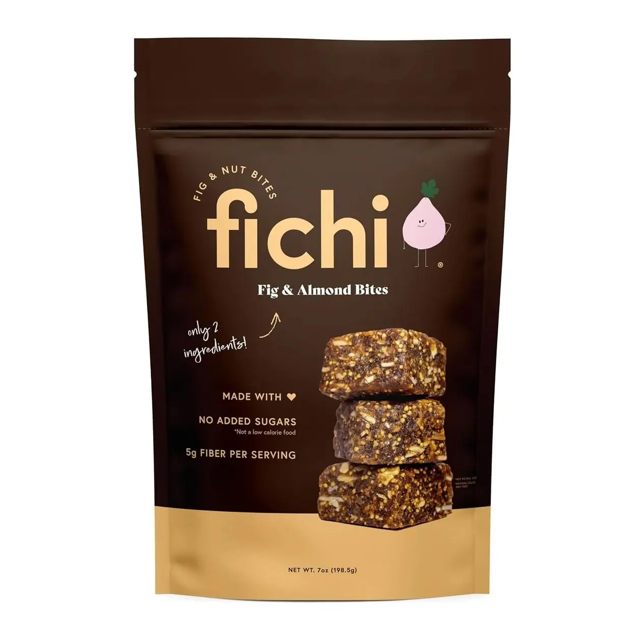 Fichi Fig and Nut Bites, a Wholesome and Delicious Gluten-Free Italian Fruit and Nut Snack, 3.5oz Bag (One Pack, Fig and Almond)