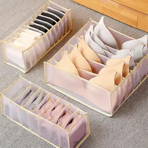 Closet Organizer for Socks Home Separated Underwear Storage Box 7/9/11 Grids Jeans Bra Organizer Foldable Drawer Organizer