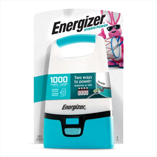 Energizer Vision Rechargeable Camping Lantern - 1200-Lumen High Lumen Brightness, 2-Mode LED, USB Port, for Light Camping & Emergency Lights, Camping Lamp, Batteries Built-In
