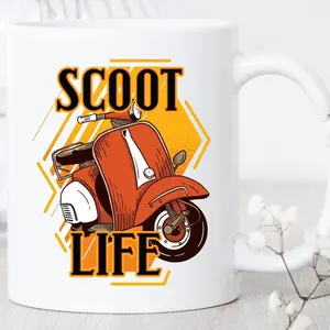 Scoot Life Mug Scooter Mug Gifts For Scooter Driver Scooter Rider Motor Bike Mug Driving Gifts
