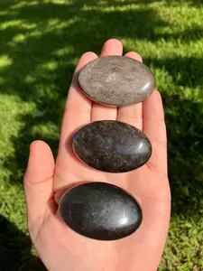 Silver Sheen Obsidian Palmstone