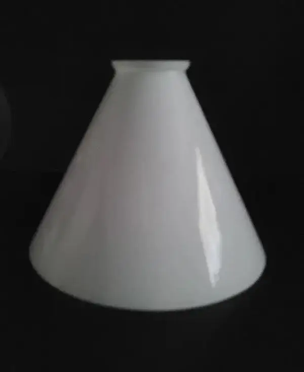 32311 Cased White Cone Glass Lamp Shade – 2-1/4" Fitter, 7" Diameter, 5-1/2" Height