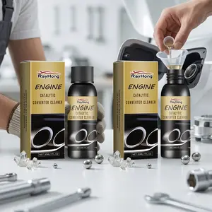 Rayhong Engine Catalytic Converter Cleaner (30ML*2), Carbon Deposit Remover, No Disassembly Needed, Tailored for Gasoline Engines