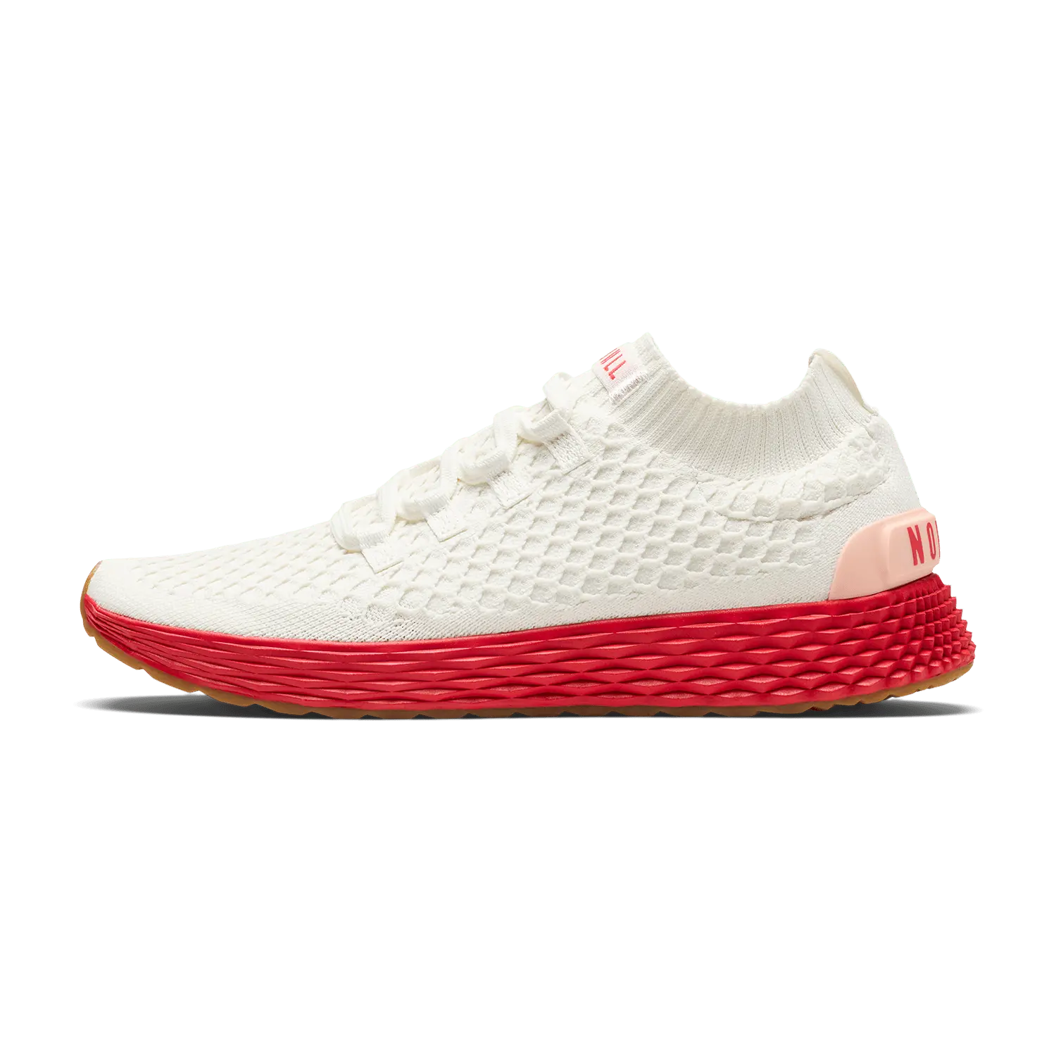 NOBULL Women's Allday Knit Shoe in Classic White Punch - Everyday Walking Sneaker, Comfortable Slip-On Shoe, Casual Trainer