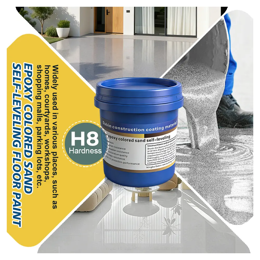 DIY Epoxy Floor Coating Kit with Color Sand for Textured Finish - High Adhesion Quick-Dry Paint, Partial Renovation Use, Color Testing Option, 1.12-3 gal/4-11kg Multi-Size for Concrete/Tile,Bathroom,Stair Treads, 1.12-3 Gallons