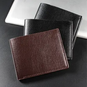 Men's Leather Bifold Wallet Slim Multi Card Slots Credit Card Holder Minimalist Design Stylish Solid Color | Durable & Trendy, Great for Everyday Use
