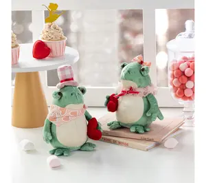 Glitzhome Set of 2 Valentine's Frog Couple Figurine Glitzhome Set of 2 Valentine's Frog Couple Figurine