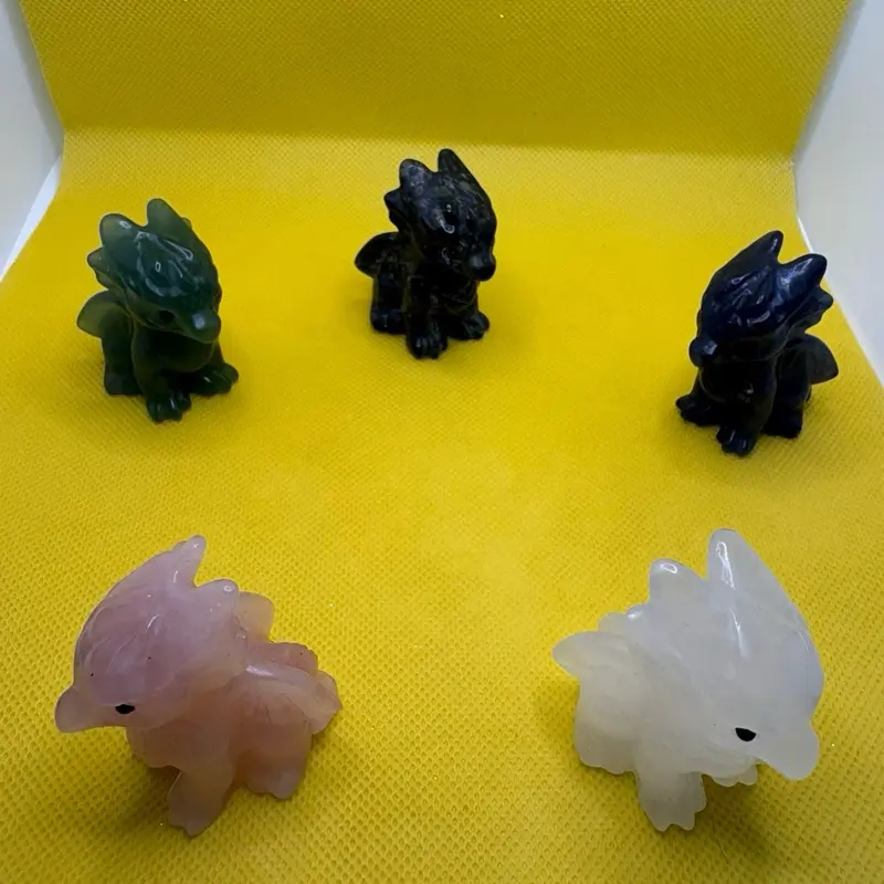 Rose quartz dragon crystal