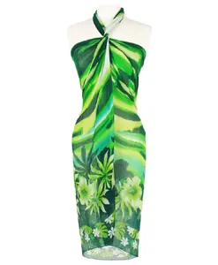 Pareo Print Beach Pool Hawaiian Sarong Wrap & Scarf Cover Up