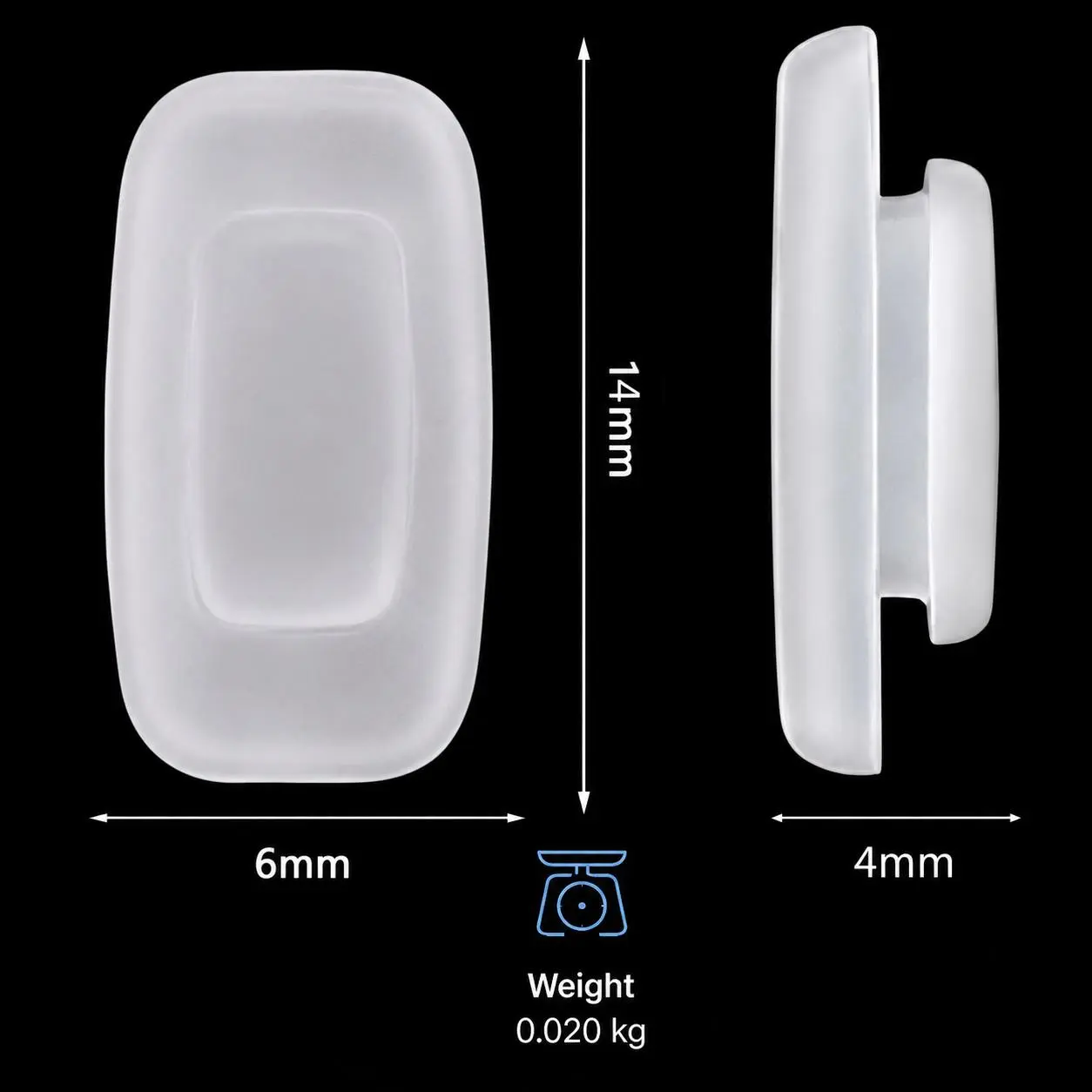 USA Seller 8 Pcs Square Nose Pads Soft Comfort Eyeglasses Anti-Slip for Glasses Sunglasses Replacement Parts Easy Install