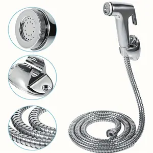 Shower Head Set, Including Handheld Shower Head & Shower Hose & Bidet Sprayer, Bathroom Shower Accessories, Bathroom Supplies, Shower Head Combo