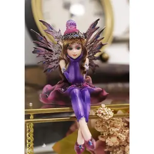 Ebros Pretty Girl Fairy in Winter Evening Gown Clothing Shelf Sitter Figurine