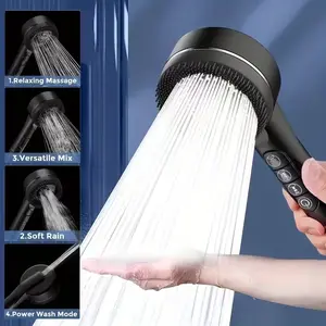 Prague piano key multicolor shower head with stable smooth pressure boosted flow and clear single pressure operation, linear appearance for bathroom upgrades and apartment installation